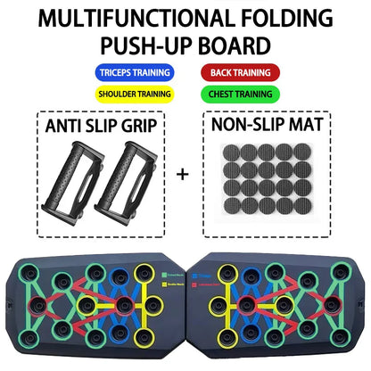 Portable Multifunctional Push-Up Board Set with Handles Foldable 